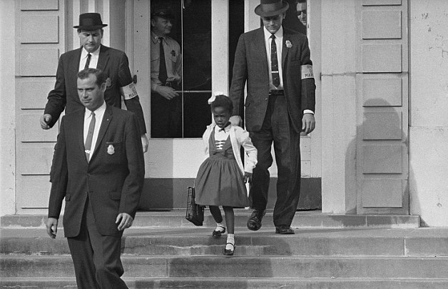 1960's Civil Rights History-A little girl, Ruby Bridges, had to be escorted by federal Marshals to school